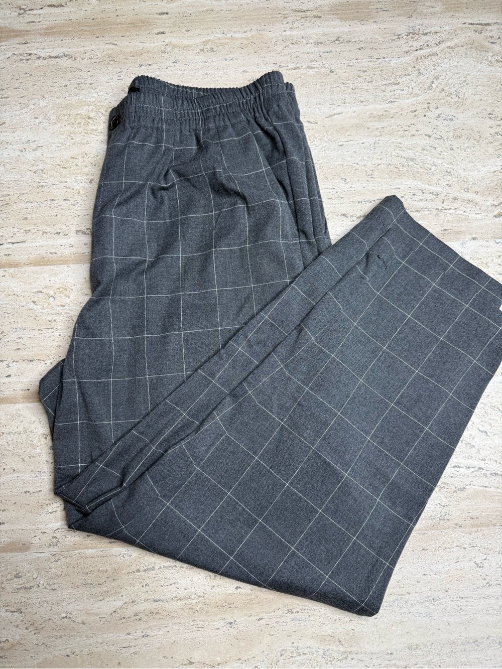 Madewell Gray Windowpane Pants